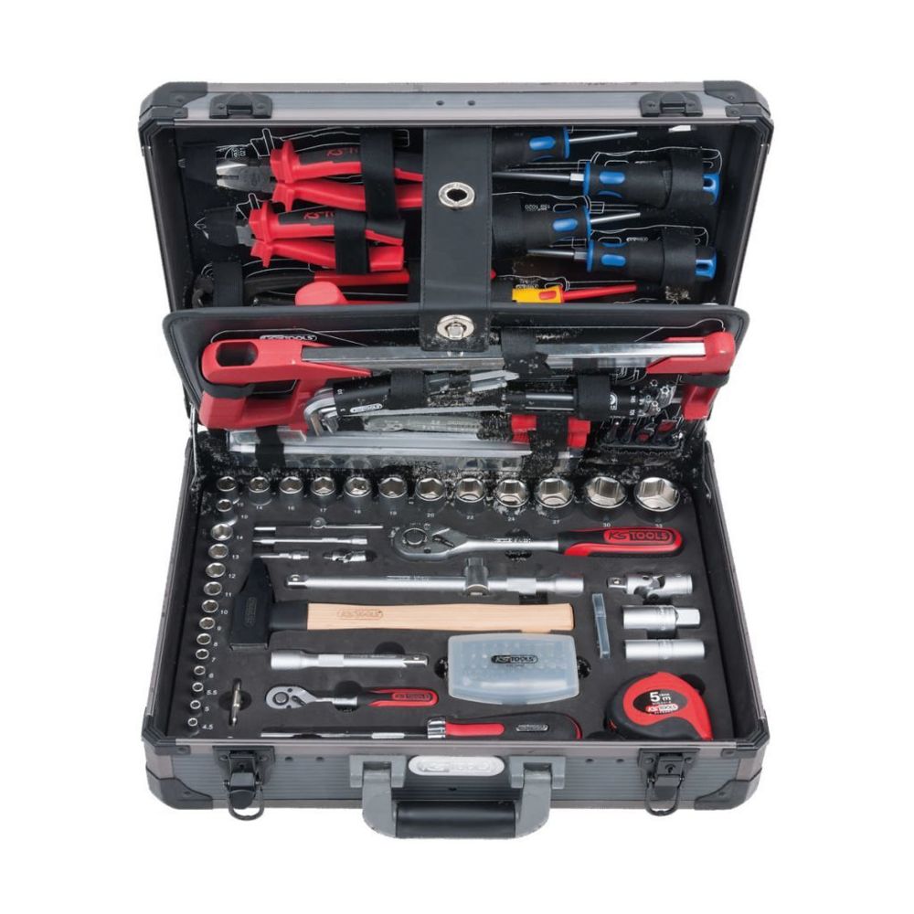 Ks Tools - KS Tools Jeu de douilles de maintenance, 127 pièces 1/4"" + 1/2"" - Coffrets outils