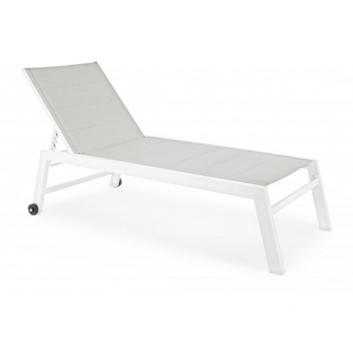 Bizzotto - Bain de soleil Bain de soleil Hilde blanc - Transats, chaises longues