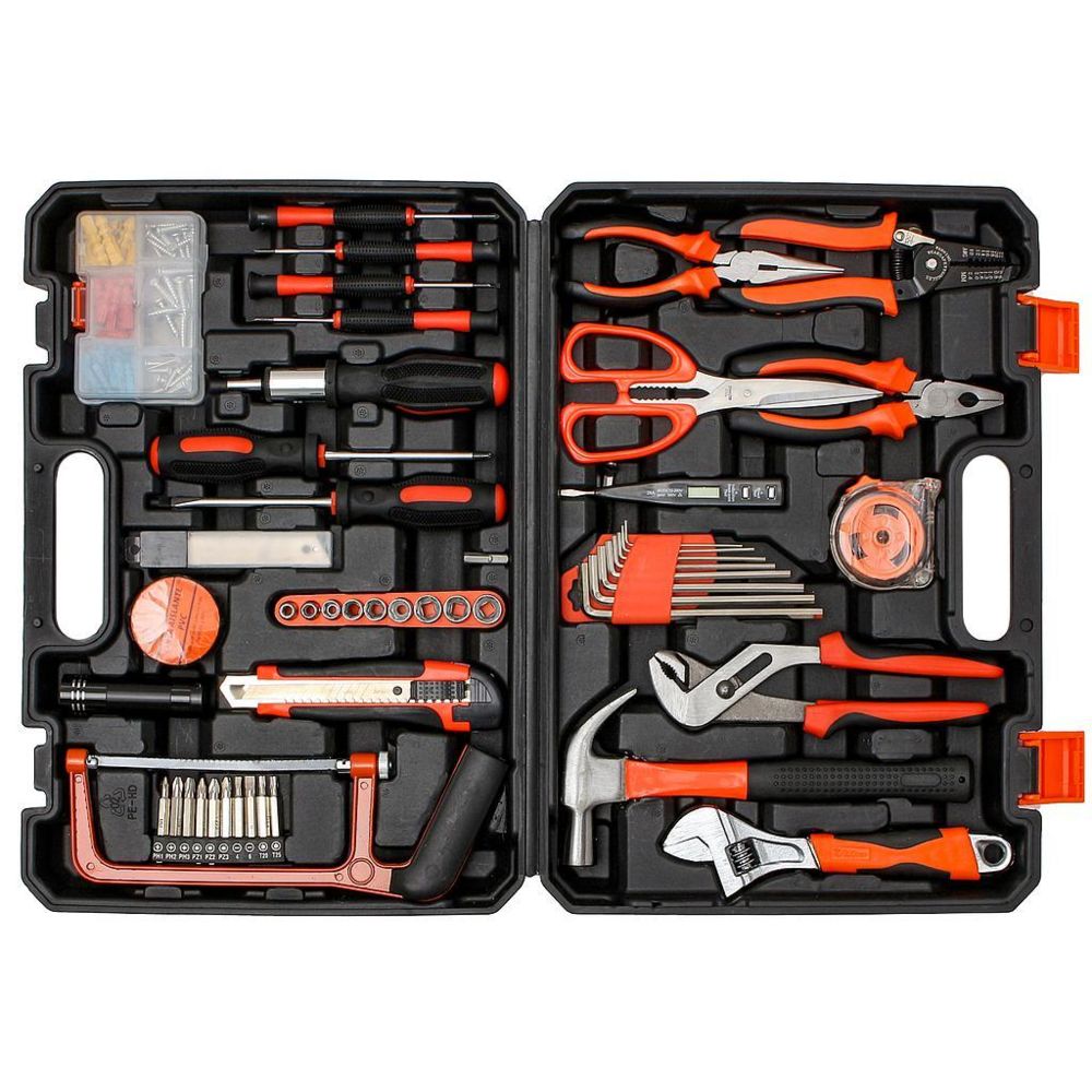 Sotech - Valise de Bricolage, Avec une mallette noire, 114 outils - Coffrets outils