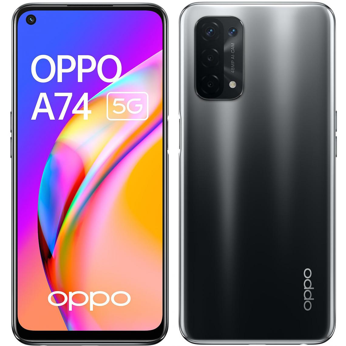 Oppo - A74 - 5G - 128Go - Noir - Smartphone Android