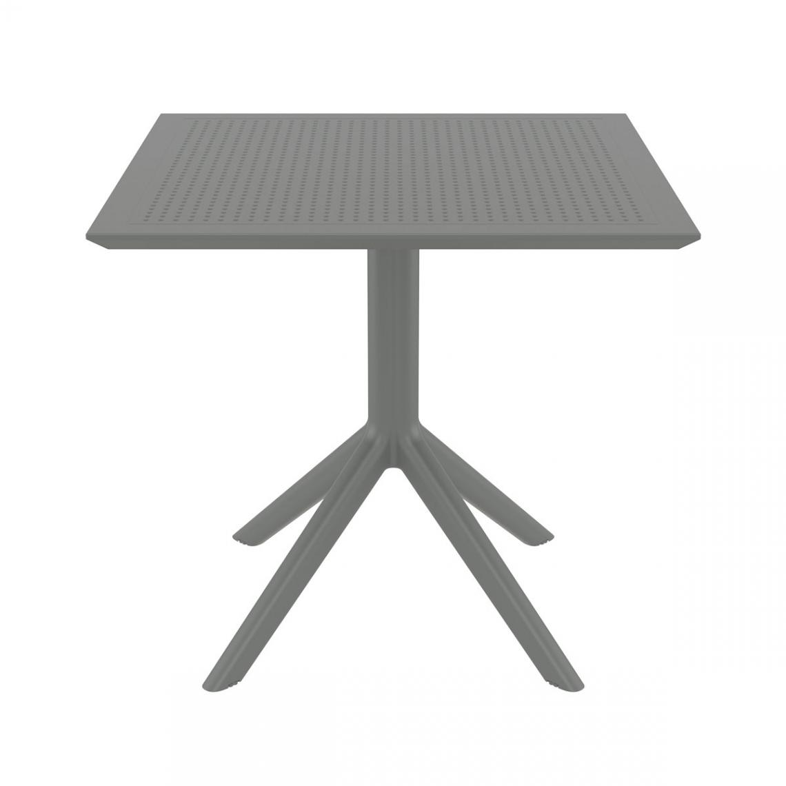 Cemonjardin - Table SKY gris en polypropylène renforcé - Siesta - Tables de jardin