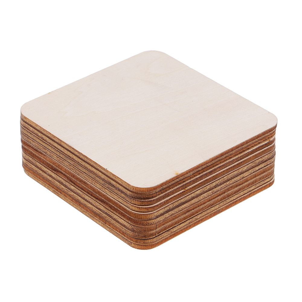 marque generique - plaque carrée en bois vierge inachevée en bois formes de découpe artisanat 10pcs 80x5mm - Store compatible Velux