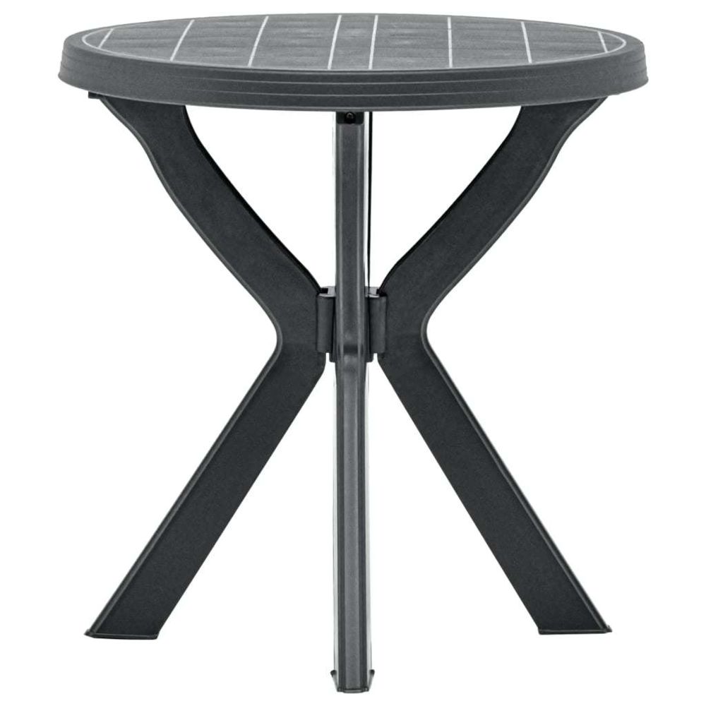 Vidaxl - vidaXL Table de bistro Anthracite Ø70 cm Plastique - Tables de jardin