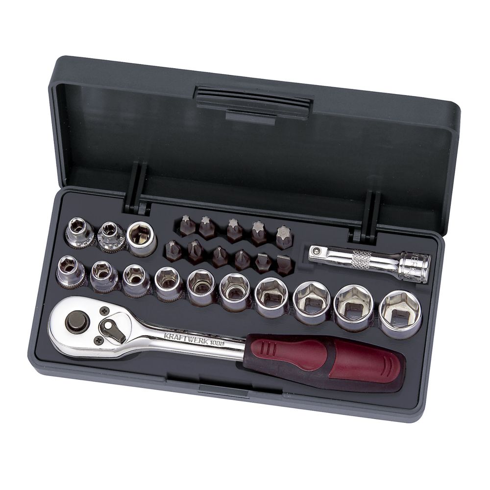 Ks Tools - Coffret de douilles, cliquet et accessoires 26 outils 1/4 KRAFTWERK JUNIOR - Coffrets outils