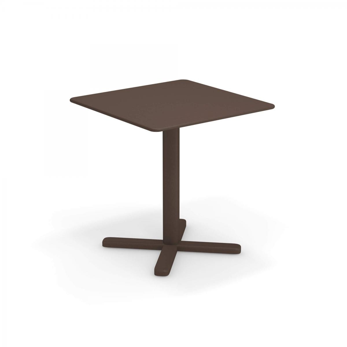 Emu - Table carrée Darwin - 70 x 70 cm - marron foncé - Tables de jardin