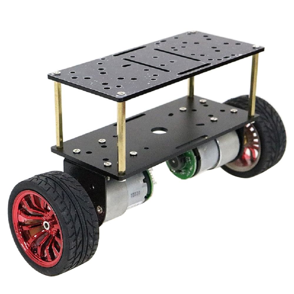 marque generique - robot dc 12v à deux niveaux robot équilibrant châssis de véhicule bleu - Consommables pour outillage motorisé