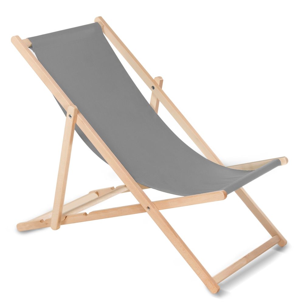Greenblue - Chaise longue GreenBlue bain de soleil pliante réglable couleur gris - Transats, chaises longues