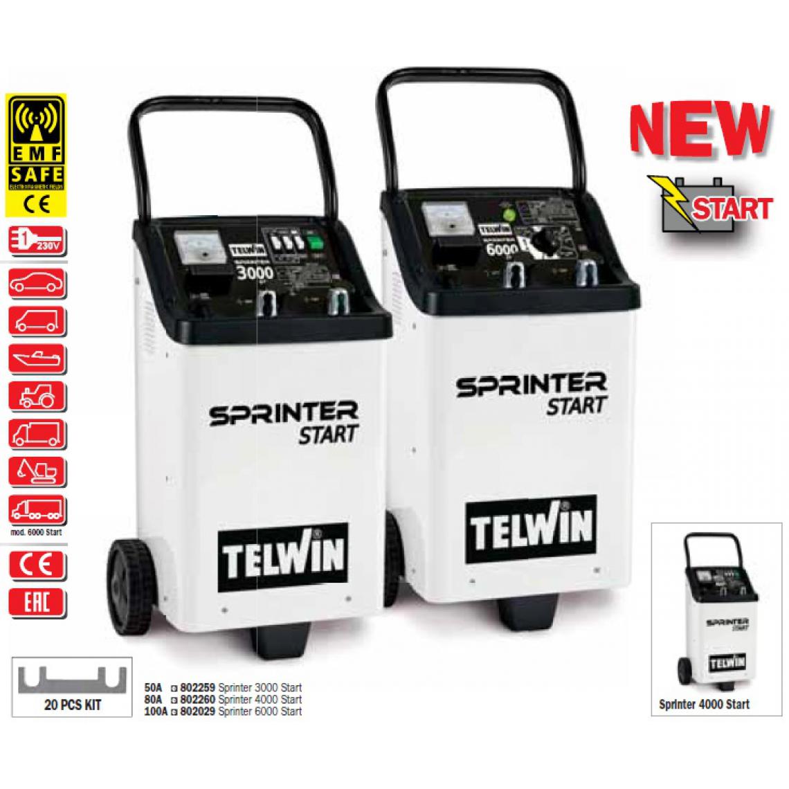 Telwin - Telwin - Chargeur-démarreur de batterie 230V 2-10kW - SPRINTER 6000 START - Consommables pour outillage motorisé