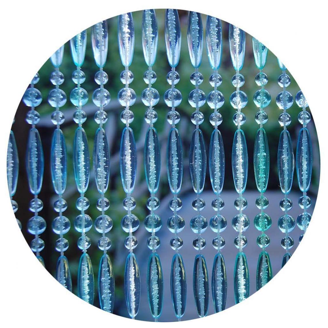 La Tenda - Rideau de porte en perles bleues Stresa 90x210 cm - Store compatible Velux