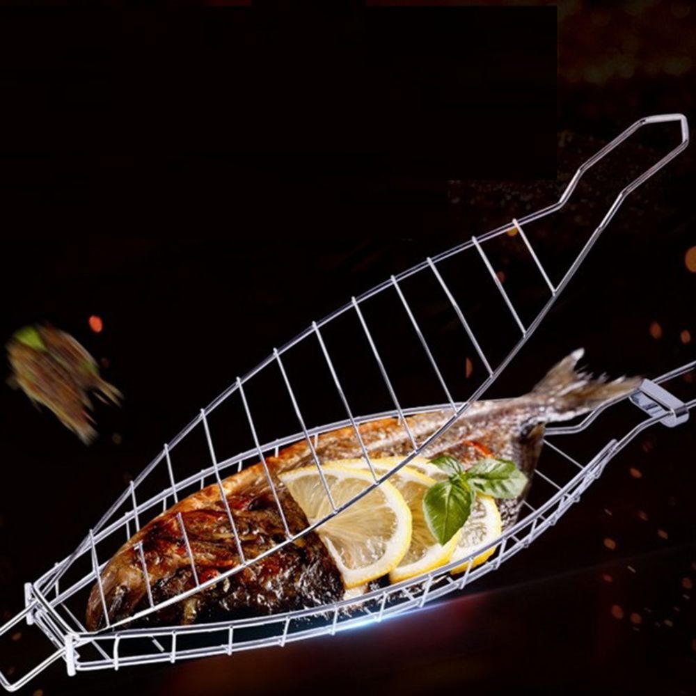 marque generique - barbecue barbecue barbecue en forme de poisson panier pour poisson grillé, acier inoxydable - Accessoires barbecue