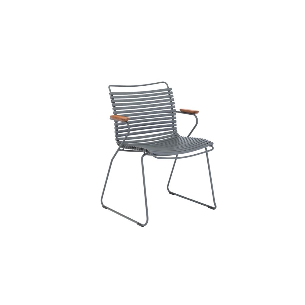 Houe - Chaise à accoudoirs Click Dining - gris foncé - Chaises de jardin