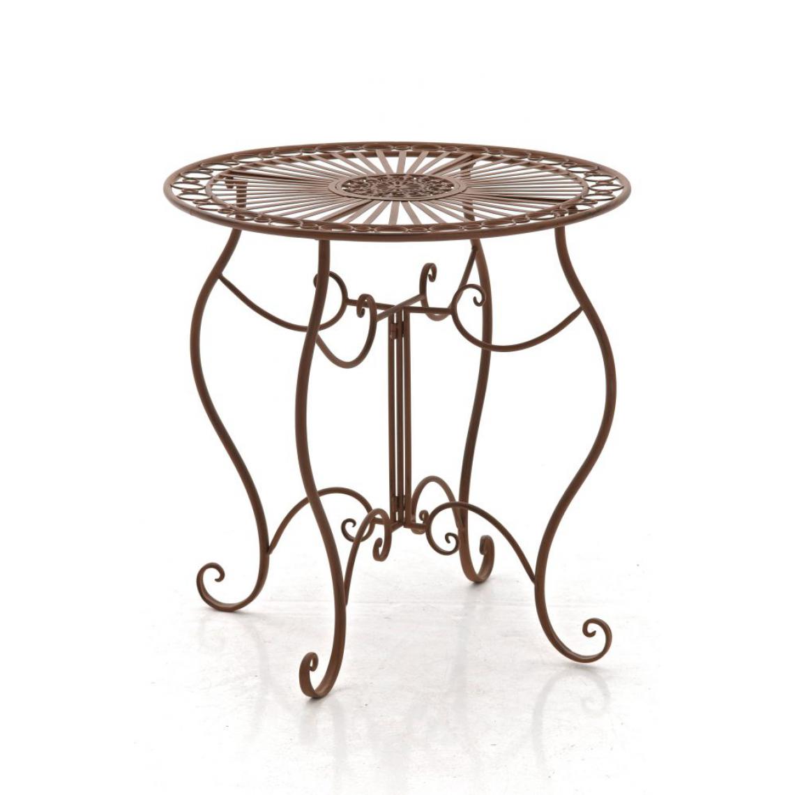 Icaverne - Contemporain Table serie Addis-Abeba couleur brun antique - Ensembles tables et chaises