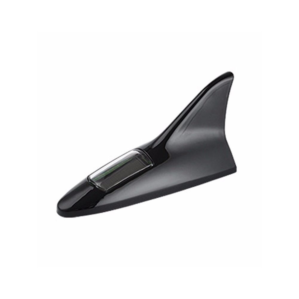 Generic - Lampe de signalisation d'antenne de toit d'aileron de requin de voiture solaire LED clignotant universel - Noir - Consommables pour outillage motorisé