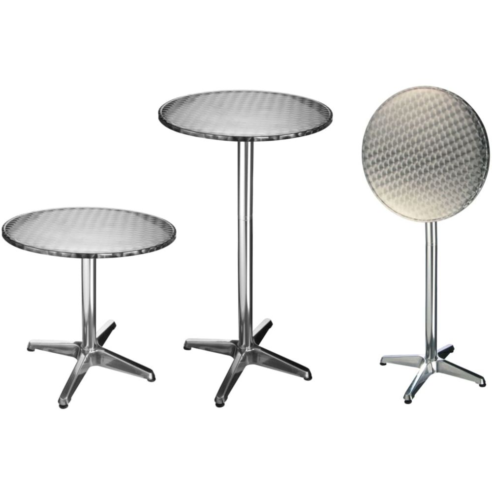 Hi - HI Table de bistro-bar pliable Aluminium Rond 60 x 60 x (58-115) cm - Tables de jardin