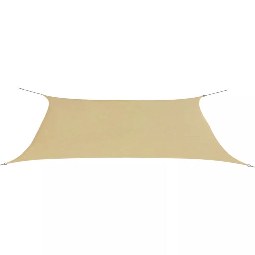 Uco - UCO Parasol en tissu Oxford rectangulaire beige 4x6 m - Marquise, auvent