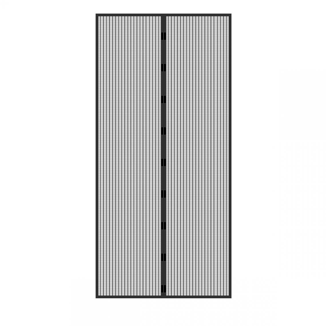 Ecd Germany - Rideau de porte protection contre insectes fermeture magnétique 100x210cm noir - Moustiquaire Fenêtre