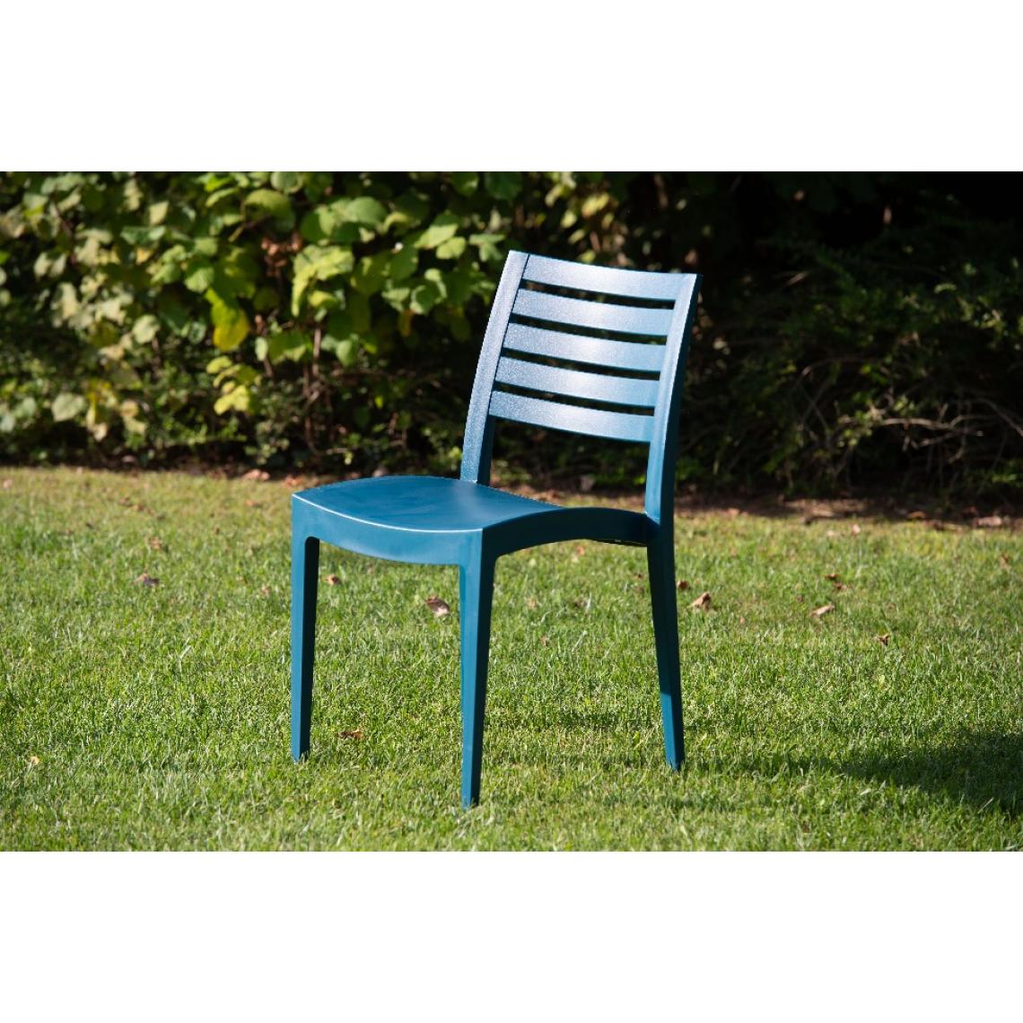 Homemania - HOMEMANIA Set de 2 chaises Ferrara - Bleu - 49 x 51 x 80 cm - Chaises de jardin