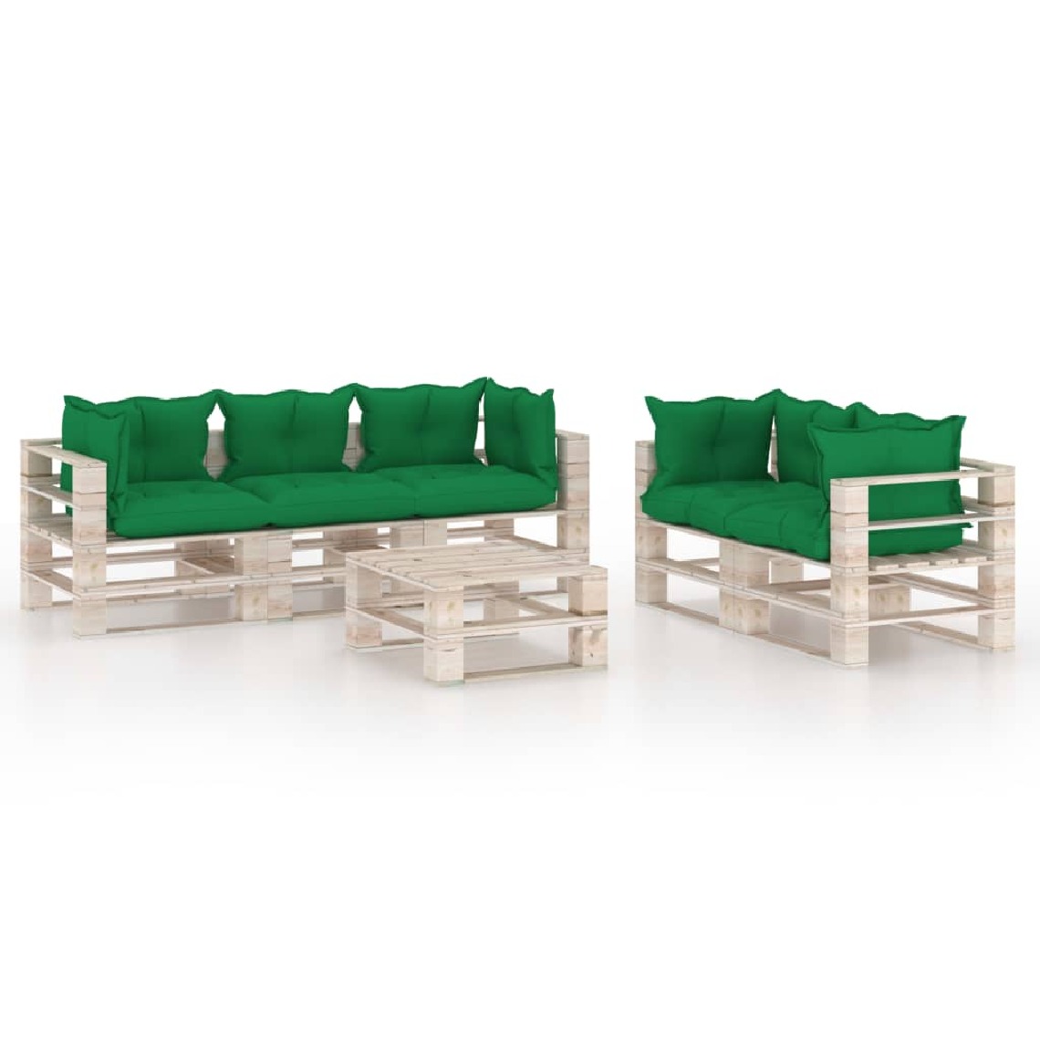 Vidaxl - vidaXL Salon de jardin palette 6 pcs avec coussins Bois de pin - Ensembles canapés et fauteuils
