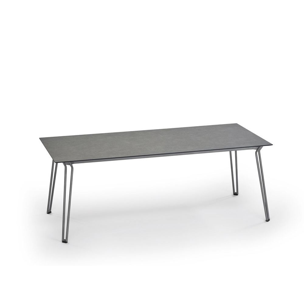 Weishaupl - Table Slope, rectangulaire - Piètement en métal - gris roche - Tables de jardin