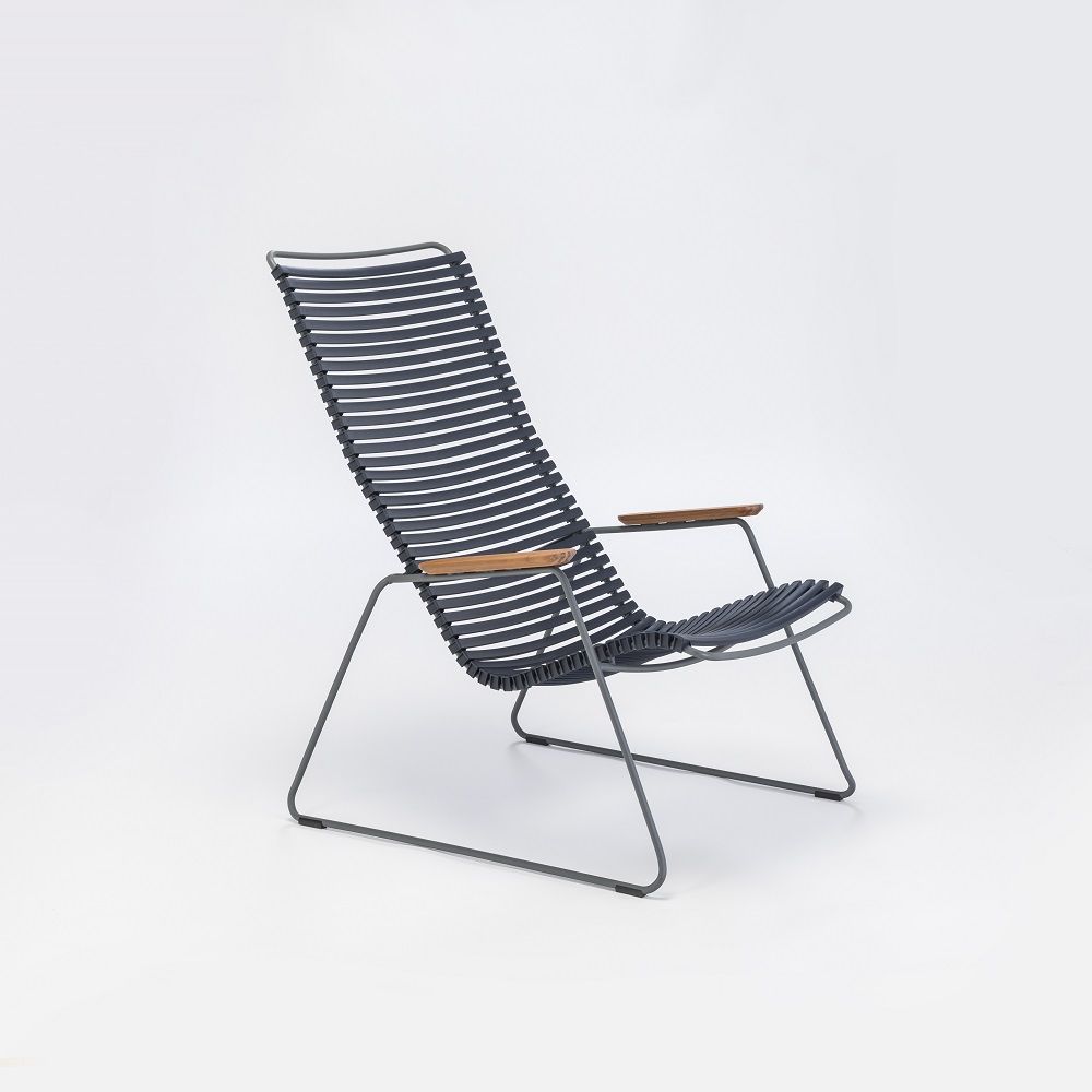 Houe - Chaise Click Lounge - bleu foncé - Chaises de jardin