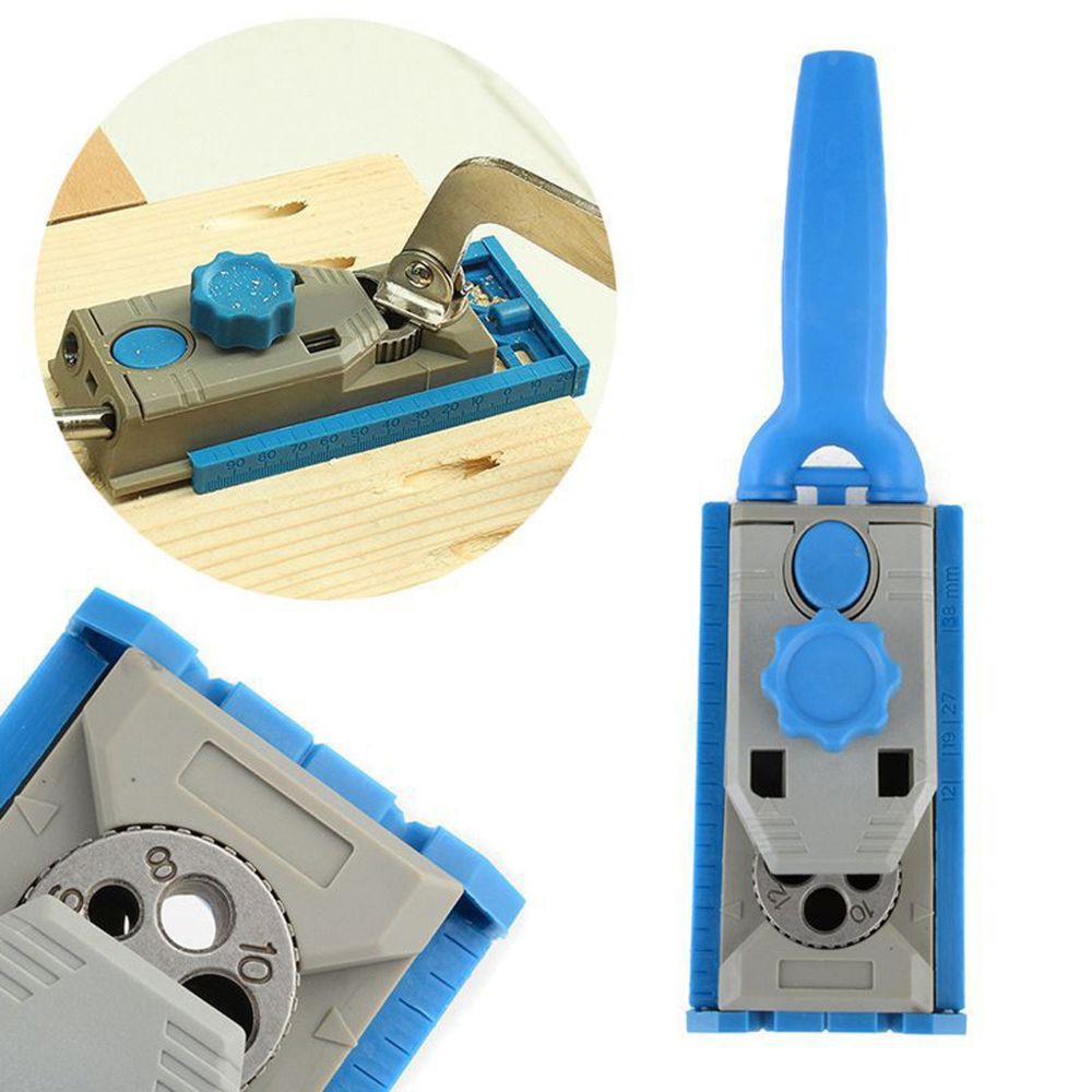 Generic - Gabarit de trou de poche de travail du bois 9.5mm perçage du bois de douille de guide de perçage - Bleu - Consommables pour outillage motorisé