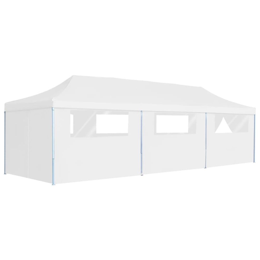 Uco - UCO Tente de réception escamotable avec 8 parois 3 x 9 m Blanc - Marquise, auvent