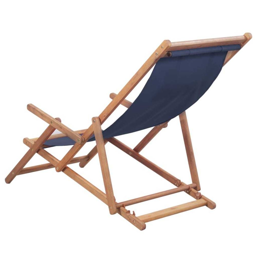 marque generique - Sièges d'extérieur collection Sanaa Icaverne Chaise de plage pliante Tissu Bleu - Chaises de jardin