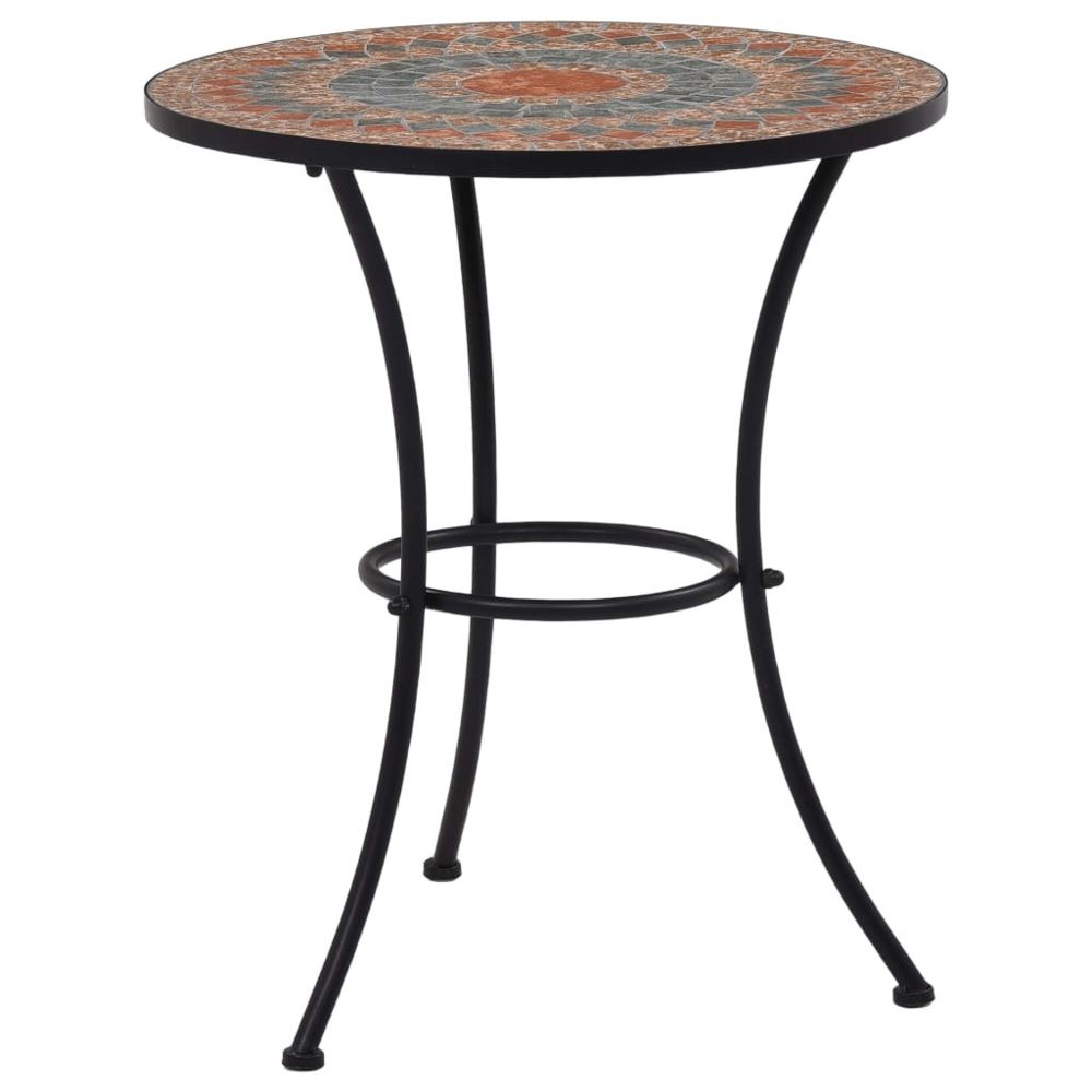 marque generique - Esthetique Mobilier de jardin collection Thimphou Table de bistro mosaïque Orange/gris 60 cm Céramique - Tables de jardin