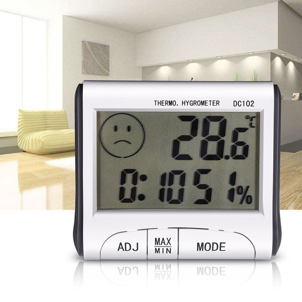 Generic - Mini thermomètre numérique humidimètre température ambiante hygromètre LCD intérieur - blanc - Consommables pour outillage motorisé