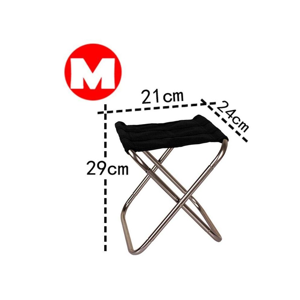 Justgreenbox - Chaise de pêche pliante Légère de pique-nique Camping Tissu d'aluminium pliable Extérieur Portable Meubles faciles à transporter, Gris, M - Fauteuil de jardin