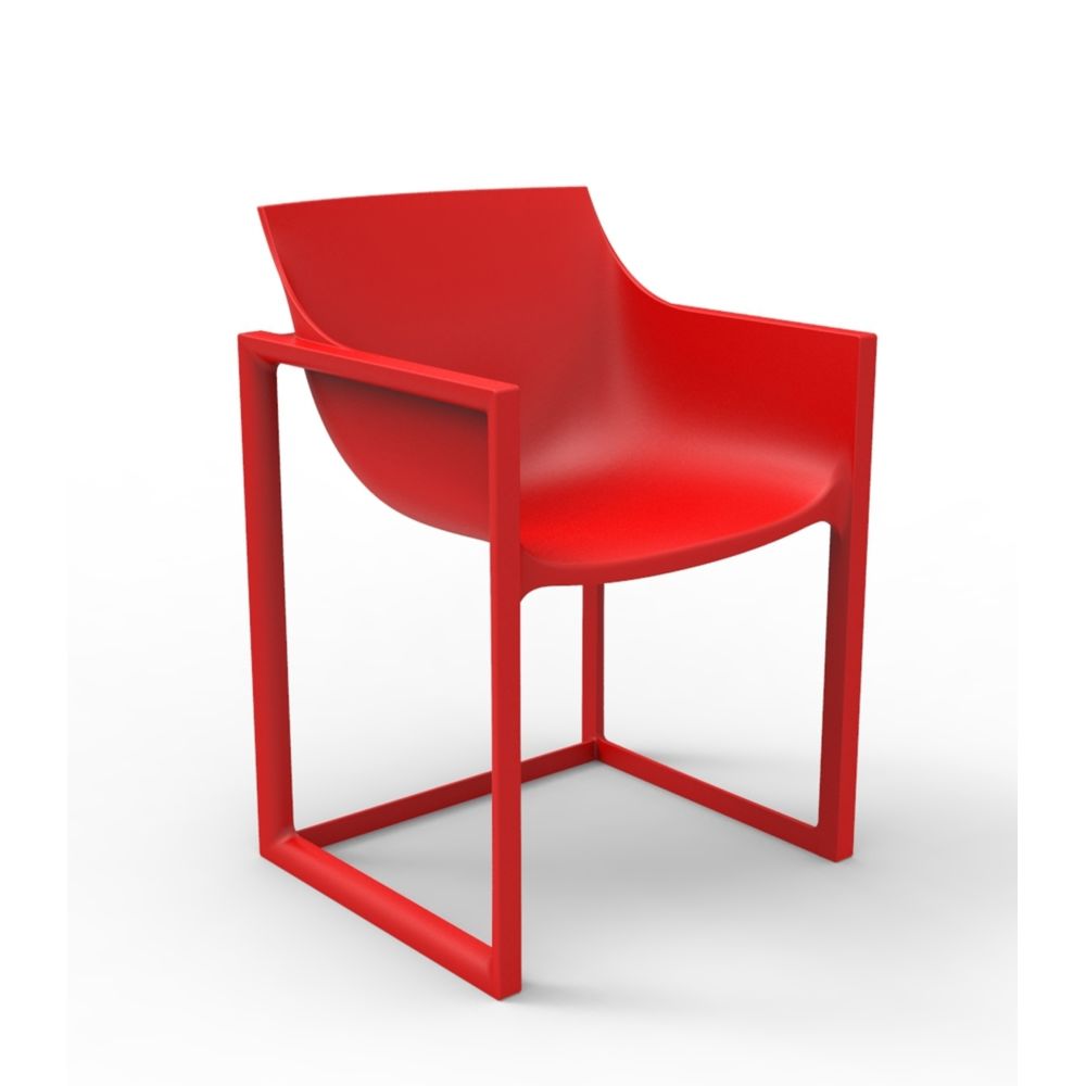 Vondom - Chaise avec accoudoirs Wall Street - rouge - Chaises de jardin