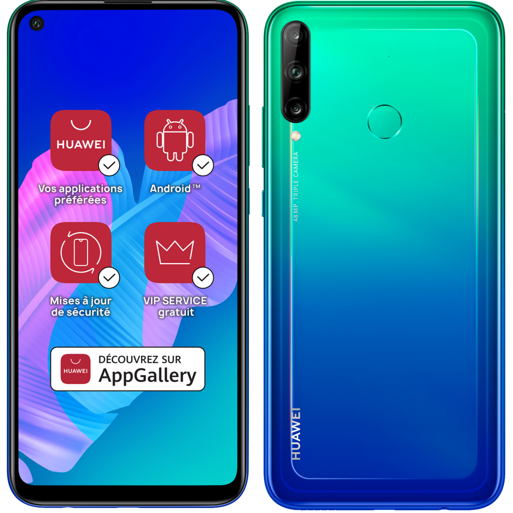 Huawei - P40 Lite E - 64 Go - Bleu - Smartphone Android