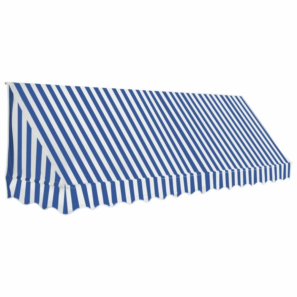 marque generique - Icaverne - Stores extérieurs serie Auvent de bistro 350x120 cm Bleu et blanc - Store banne