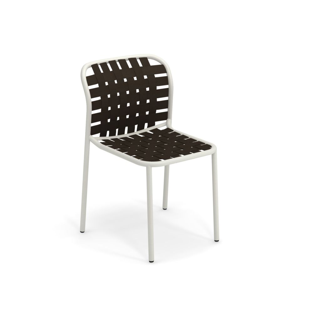 Emu - Chaise yard - blanc 23/ marron 57 - Chaises de jardin