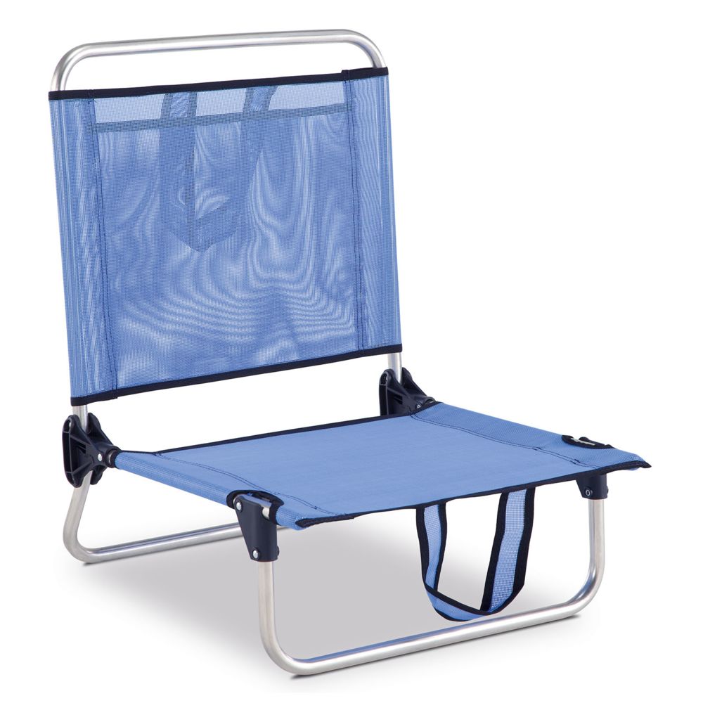 Solenny - Chaise de Plage Pliante Solenny Dossier Bas avec Poche et Accourdoirs - Chaises de jardin