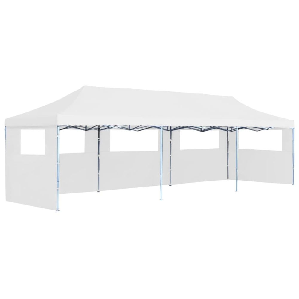 Uco - UCO Tente de réception escamotable pliable avec 5 parois 3x9m Blanc - Marquise, auvent