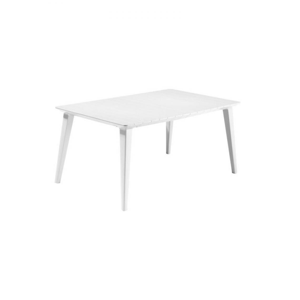 Allibert-Jardin - Allibert Jardin Table Lima 160 6 Personnes - Design Contemporain - Blanc - Ensembles tables et chaises