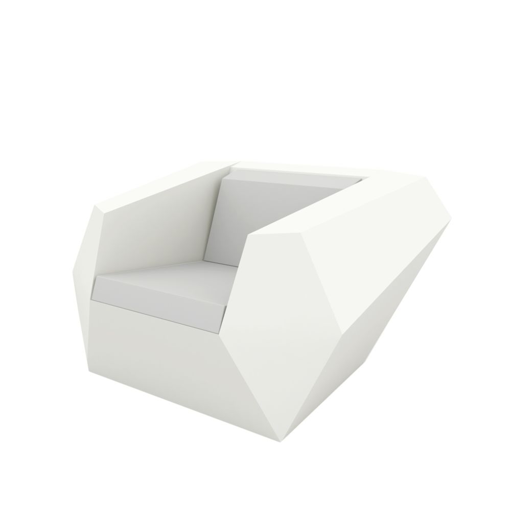 Vondom - Fauteuil FAZ Lounge - basic - blanc glace (transparent) - Chaises de jardin