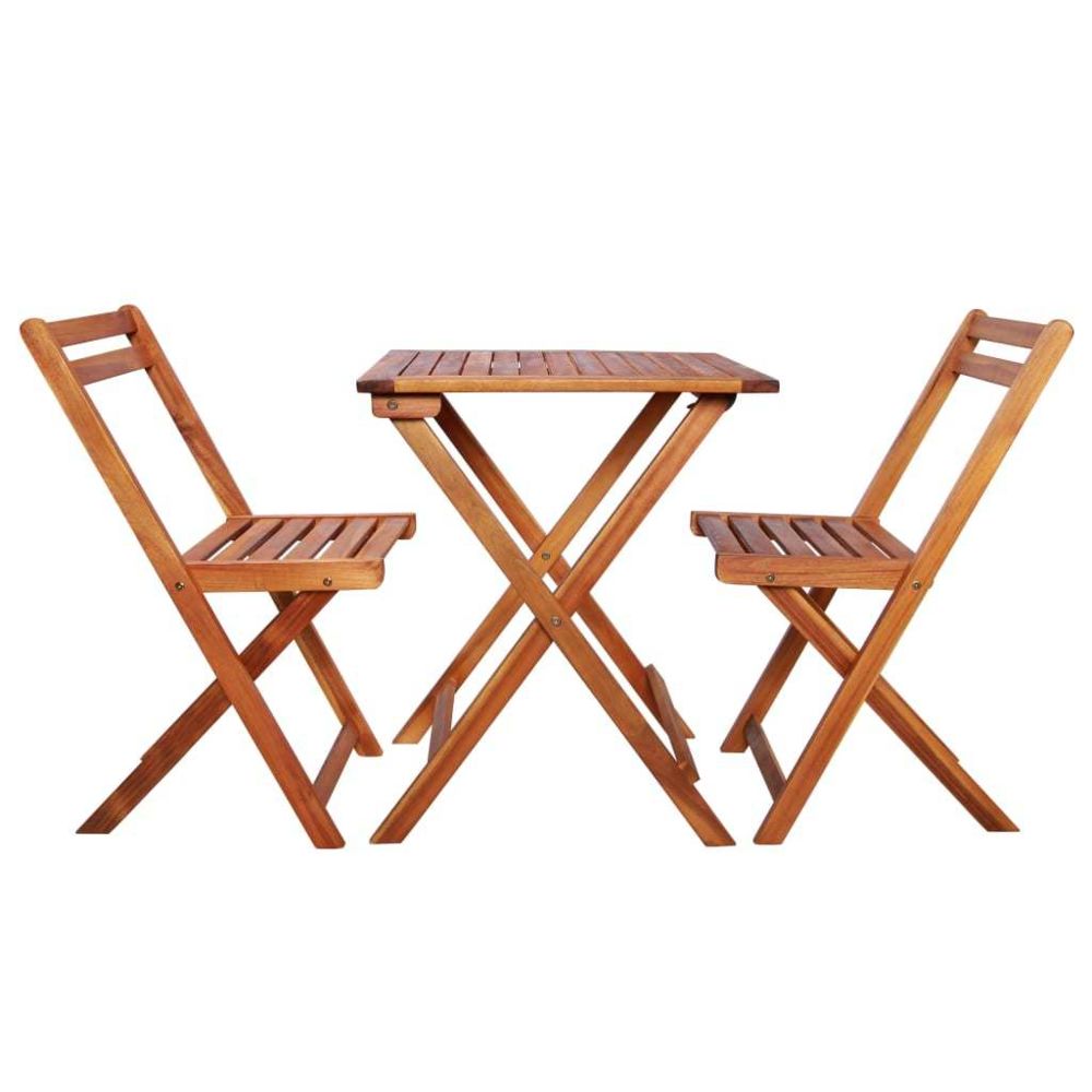marque generique - Icaverne - Ensembles de meubles d'extérieur serie Ensemble de bistro 3 pcs Bois d'acacia massif - Ensembles canapés et fauteuils