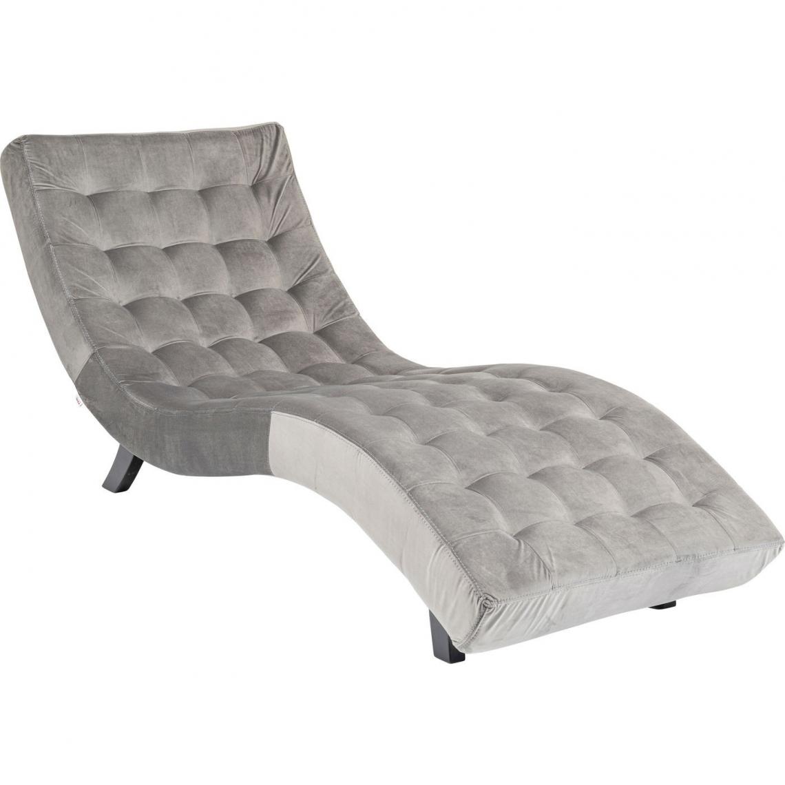 Karedesign - Chaise longue Snake velours gris Kare Design - Transats, chaises longues