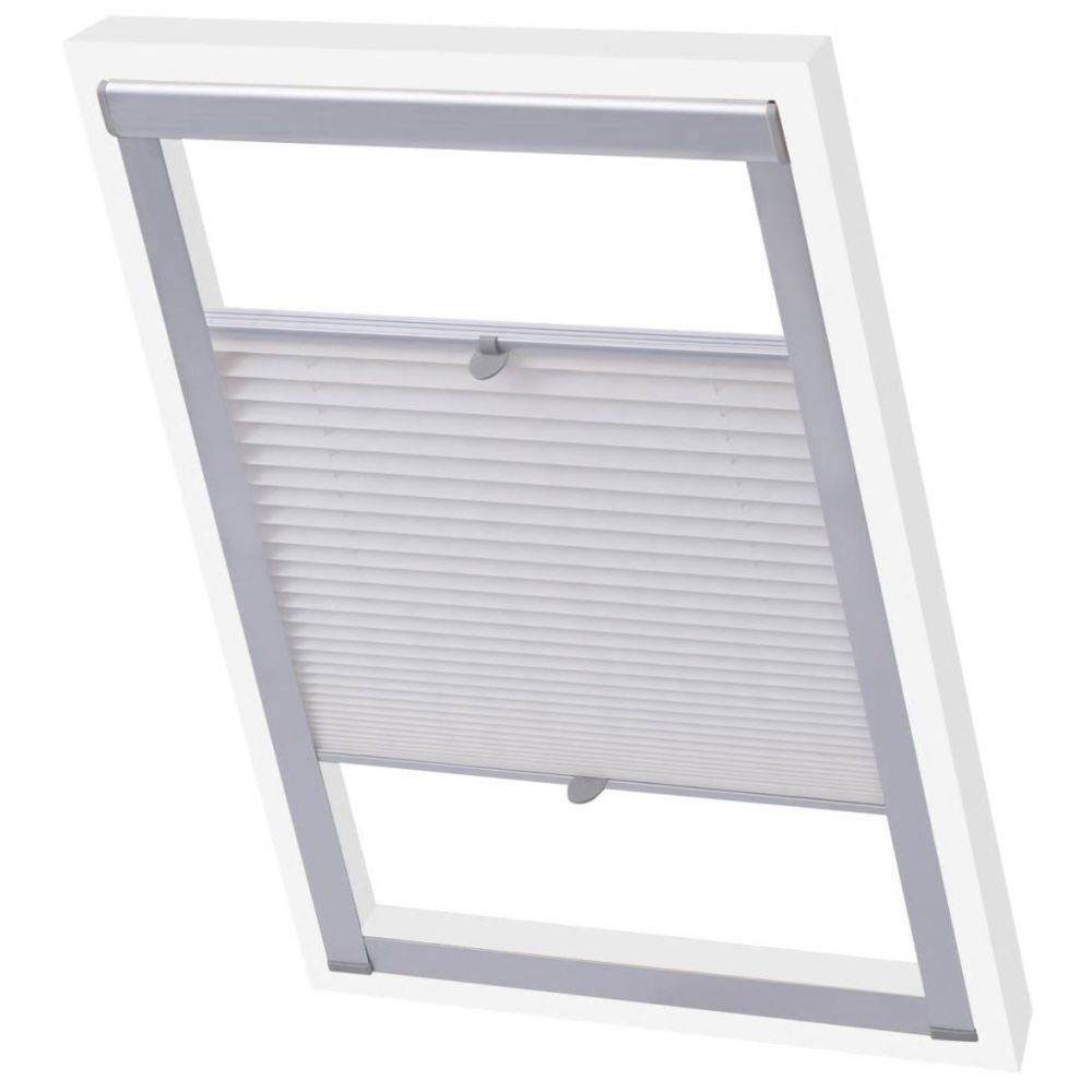marque generique - Joli Habillages de fenêtre ensemble Thimphou Store plissé Blanc M08/308 - Store compatible Velux
