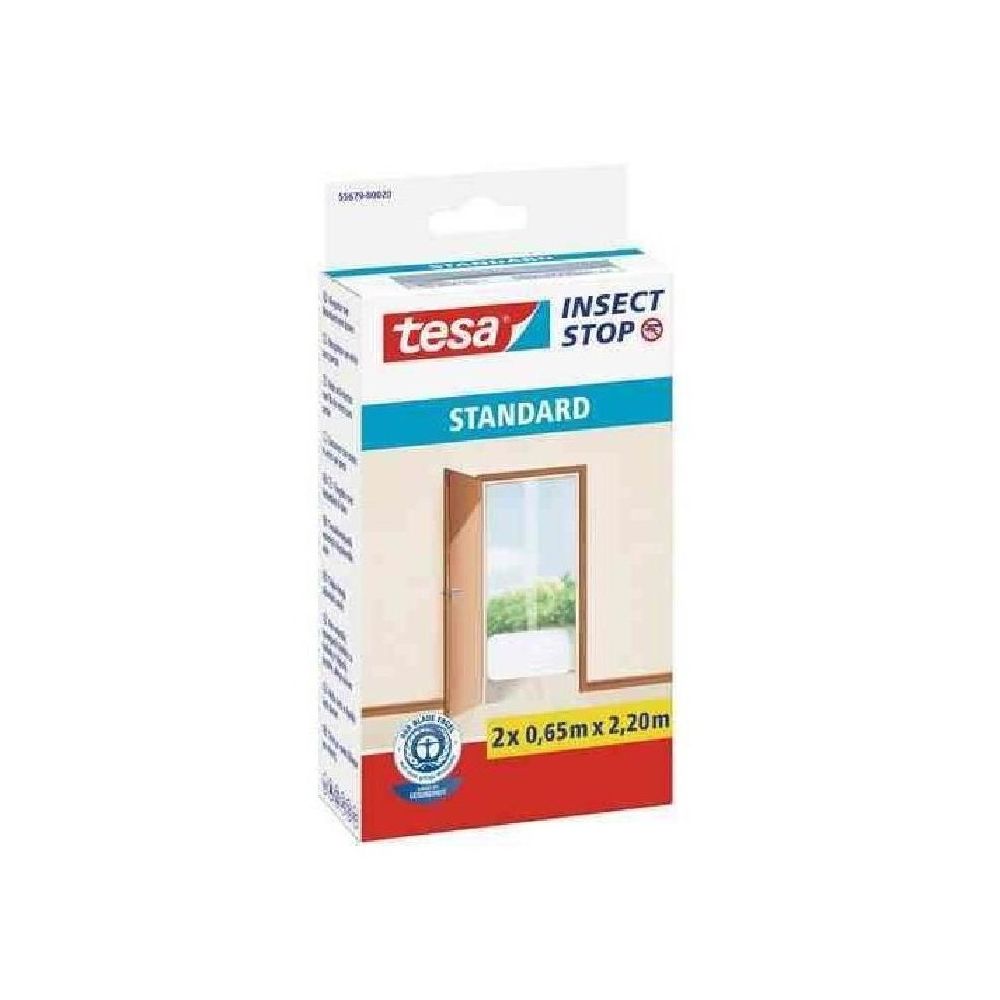 Tesa - TESA Moustiquaire Standard pour portes - 2 m x 0,65 m x 2 m - Noir - Moustiquaire Fenêtre