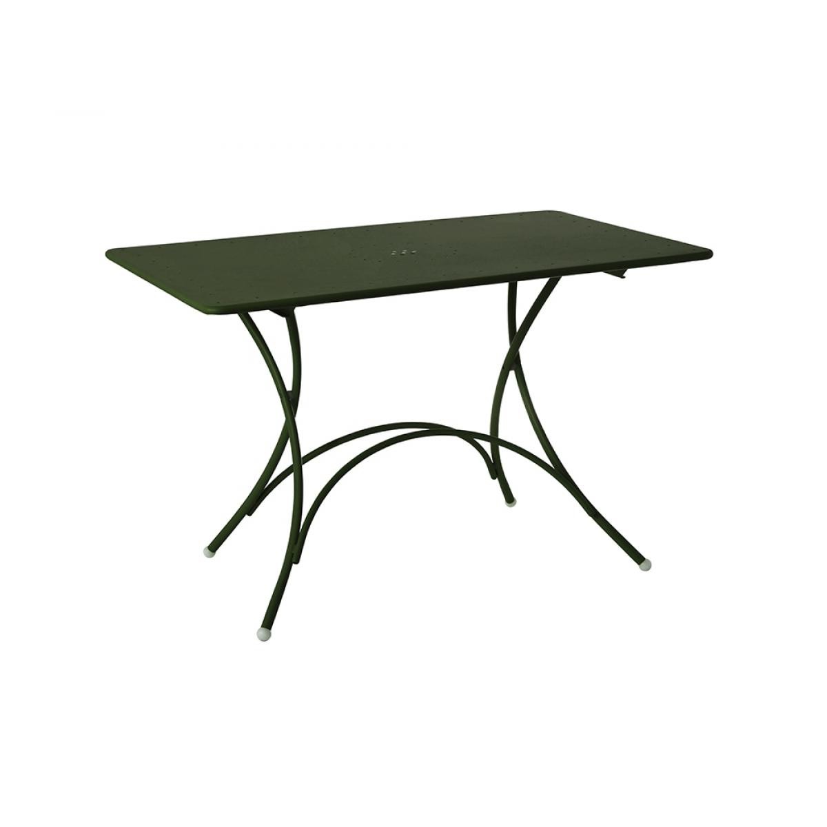 Emu - Table pliante rectangulaire Pigallet - vert foncé - Tables de jardin