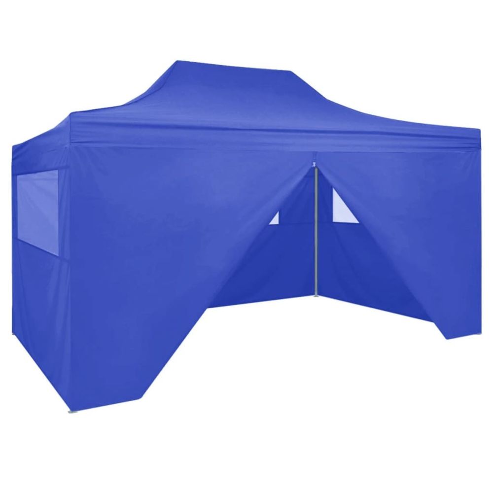Uco - UCO Tente de réception pliable avec 4 parois 3x4 m Acier Bleu - Marquise, auvent