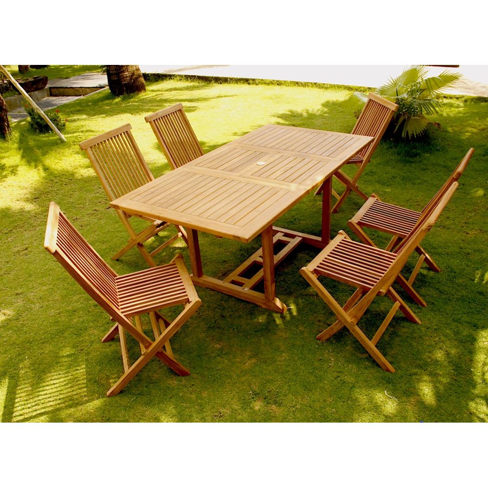 Concept Usine - Kajang 6 rectangle: table rectangle 6 personnes + 6 chaises - Ensembles tables et chaises