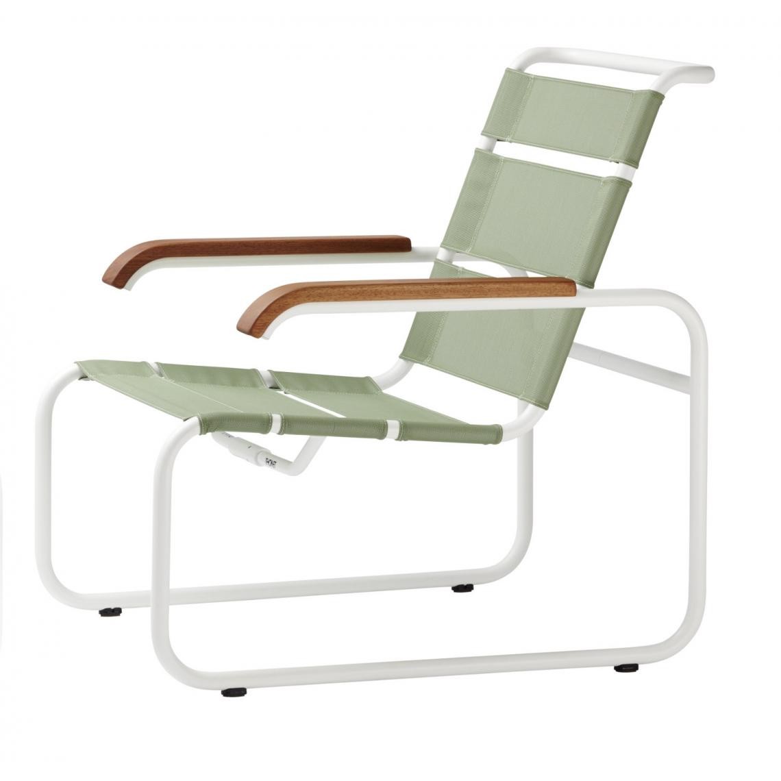 Thonet - Chaise longue S 35 N All Seasons - Cerise - blanc profond - Chaises de jardin