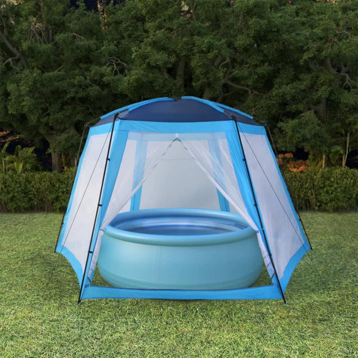 Vidaxl - vidaXL Tente de piscine Tissu 500x433x250 cm Bleu - Accessoires piscines hors sol