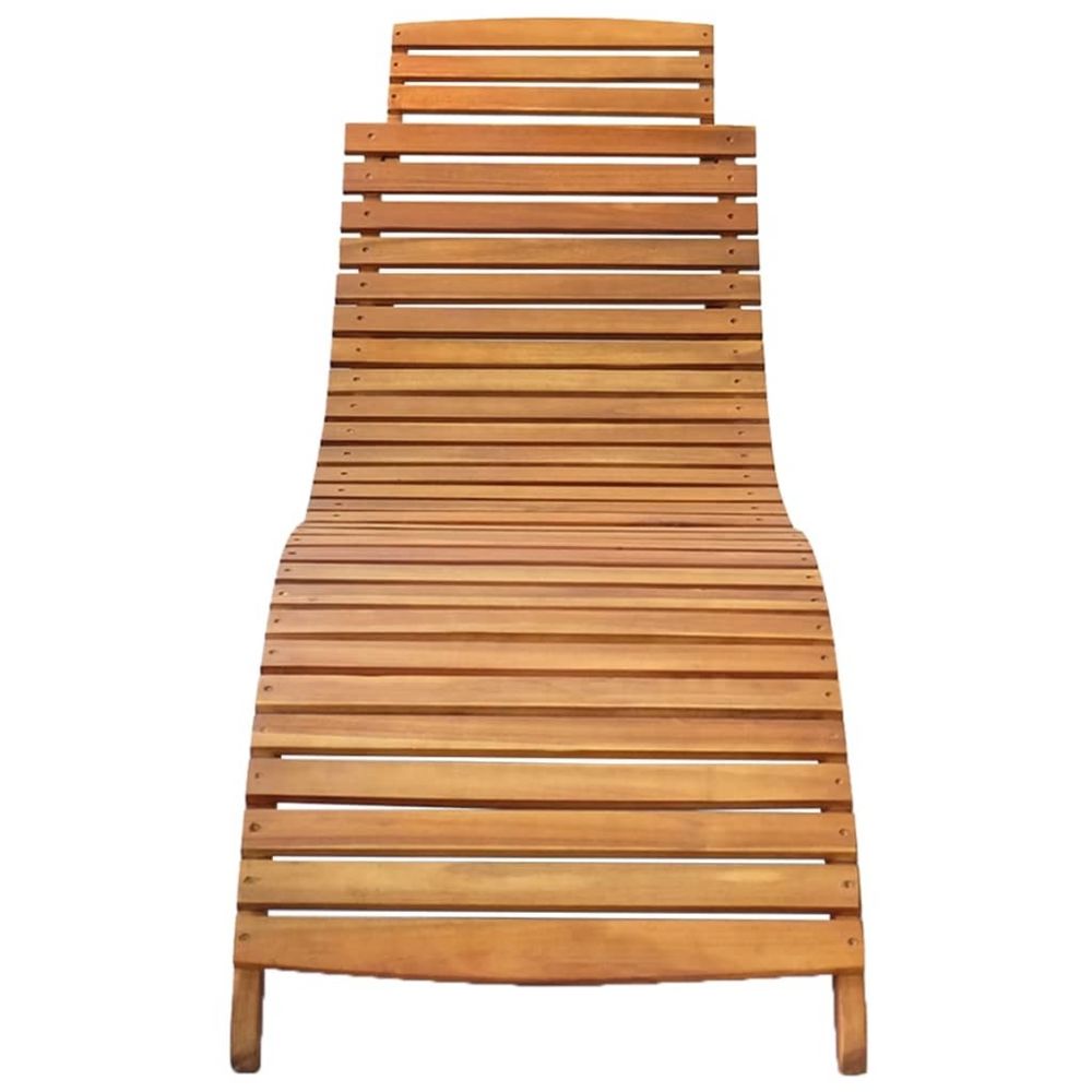 Icaverne - Icaverne - Bains de soleil categorie Chaise longue Bois d'acacia solide Marron - Transats, chaises longues