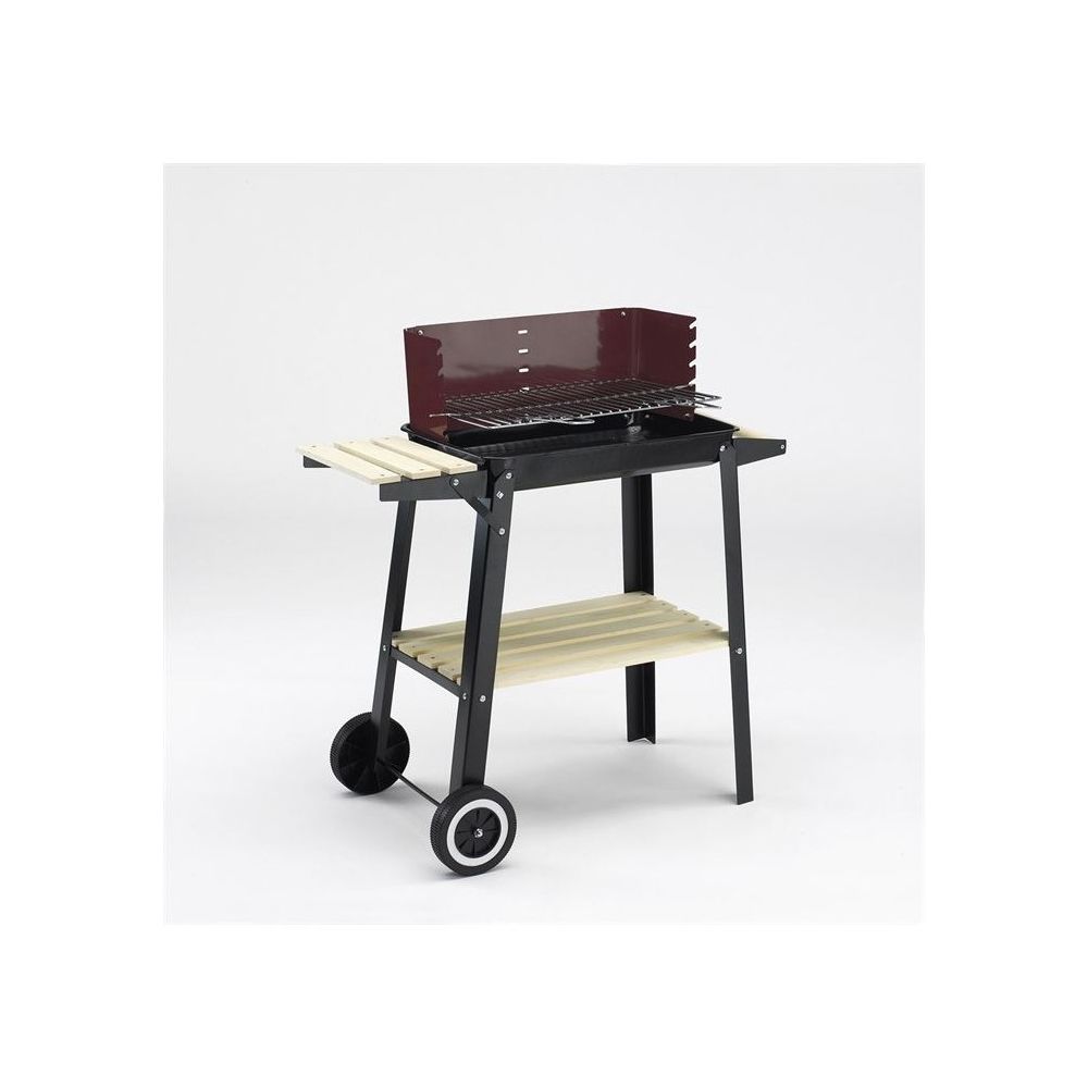 Grill Chef - GRILL CHEF Barbecue charbon chariot 54 x 33 cm noir et rouge - Barbecues électriques