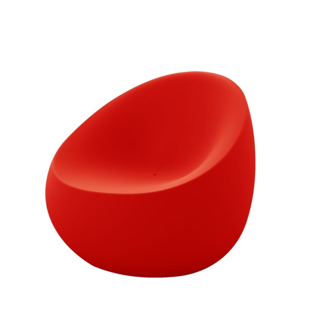 Vondom - Chaise Stone Lounge - basic - rouge - Chaises de jardin